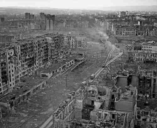 Grozny, Chechnya, after massive slaughter and destruction by Russians in 1999