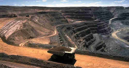 Mongolia's Oyu Tolgoi open-pit copper mine in South Gobi desert