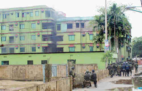 Apartment building in Sylhet were terror attack took place (ISPR)
