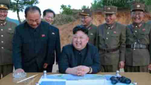 Child dictator Kim Jong-un beams with delight over Saturdays ballistic missile test