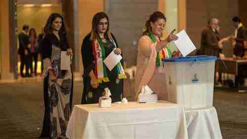 Voting on the Kurdistan independence referendum on September 25 in Erbil (AFP)