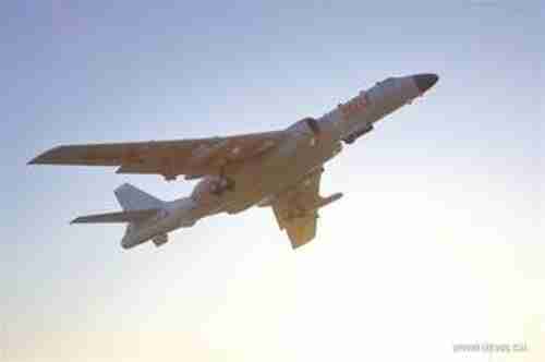China's H-6K-a bomber is a modernized version of a 60-year-old Soviet design -- is the only mass-produced bomber in the world today (Xinhua)