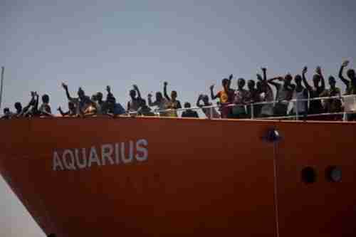 Migrants on the Aquarius (AP)