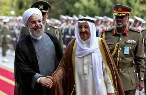 Iran's president Hassan Rouhani and Kuwait’s Emir Shaikh Jaber Al Ahmad Al Sabah at a meeting in February of this year