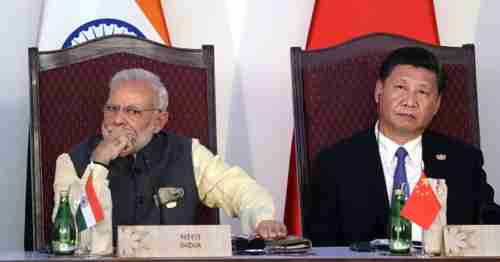 India's prime minister Narendra Modi and China's president Xi Jinping at a meeting last year (AP)